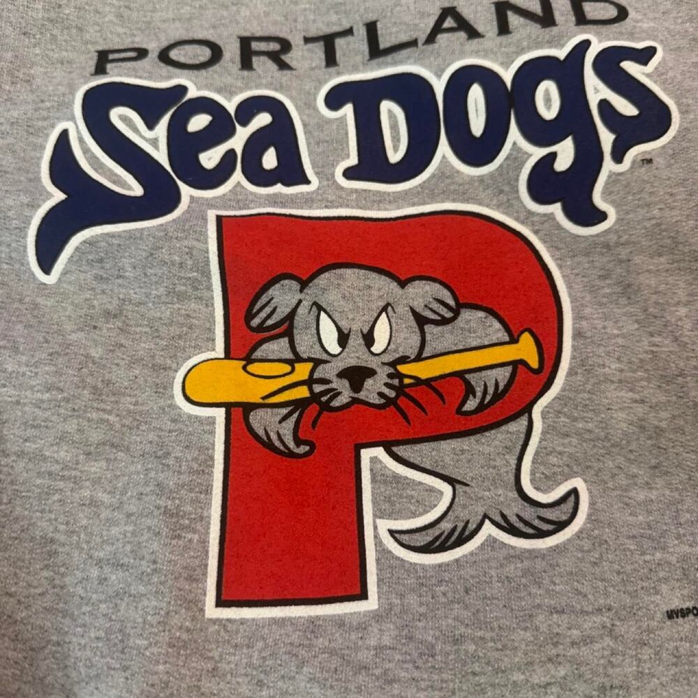 Portland Sea Dogs MiLB Crewneck Sweatshirt Gray XL - Picture 2 of 6